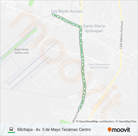 Mapa de MICHAPA - AV. 5 DE MAYO TECÁMAC CENTRO de autobús