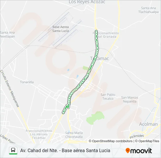 AV. CAHAD DEL NTE. - BASE AÉREA SANTA LUCIA Bus Line Map