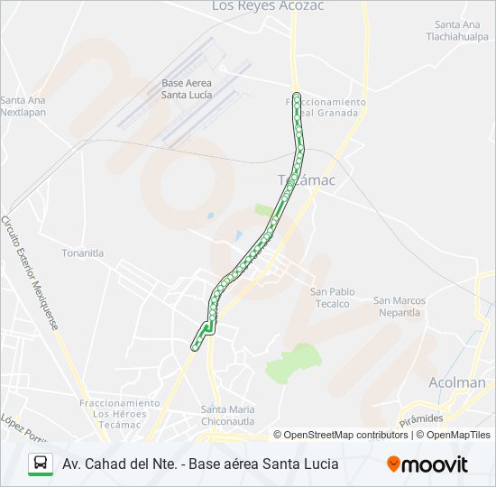 AV. CAHAD DEL NTE. - BASE AÉREA SANTA LUCIA bus Line Map