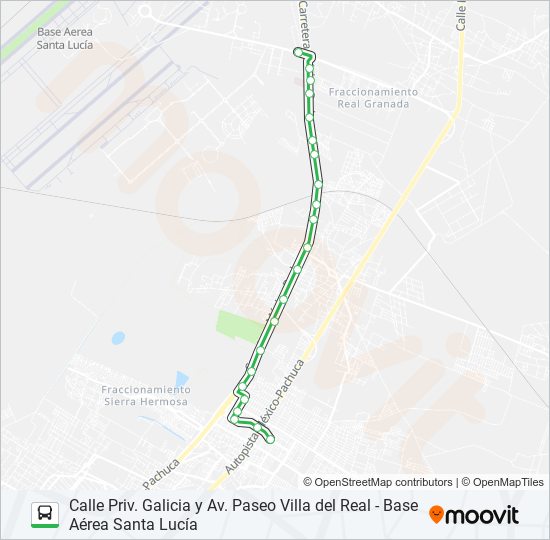 CALLE PRIV. GALICIA Y AV. PASEO VILLA DEL REAL - BASE AÉREA SANTA LUCÍA bus Line Map