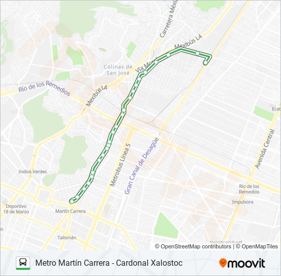 Ruta 4409: horarios, paradas y mapas - Metro Martín Carrera (Actualizado)