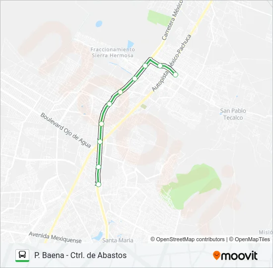 P. BAENA - CTRL. DE ABASTOS Bus Line Map