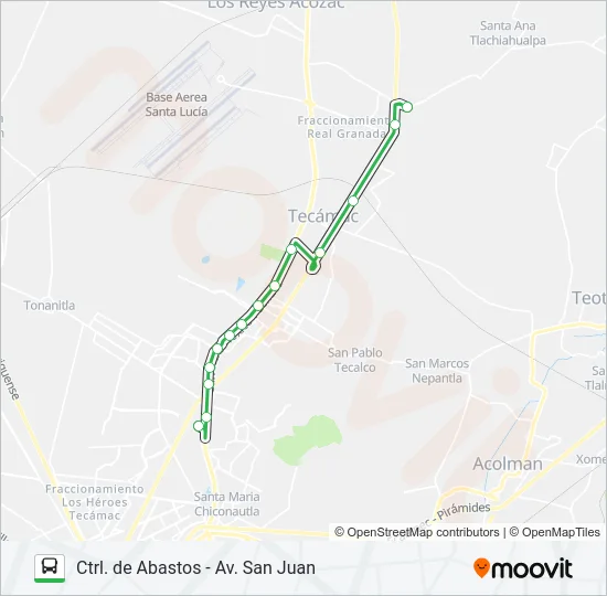 CTRL. DE ABASTOS - AV. SAN JUAN Bus Line Map