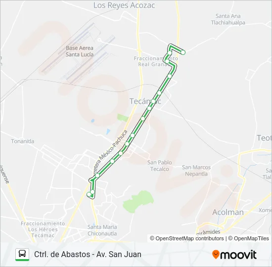 CTRL. DE ABASTOS - AV. SAN JUAN Bus Line Map