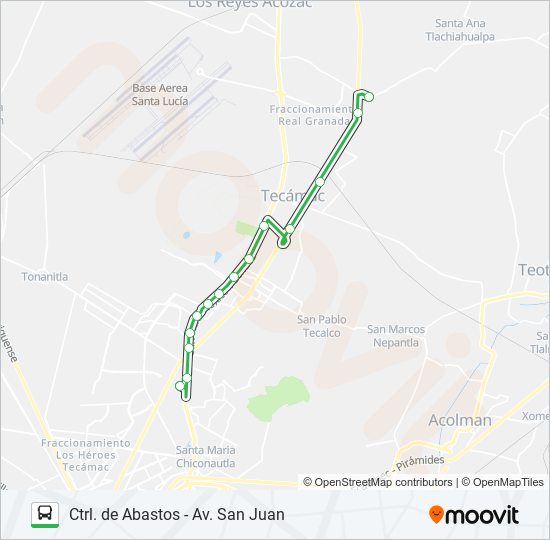 CTRL. DE ABASTOS - AV. SAN JUAN bus Line Map