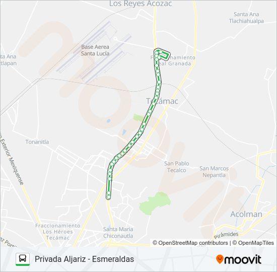 Mapa de PRIVADA ALJARIZ - ESMERALDAS de autobús