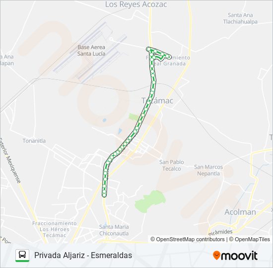 Ruta privada aljariz esmeraldas: horarios, paradas y mapas - Esmeraldas  (Actualizado)