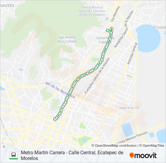 Ruta Metro Martín Carrera Calle Central Ecatepec De Morelos Horarios Paradas Y Mapas Calle 0257