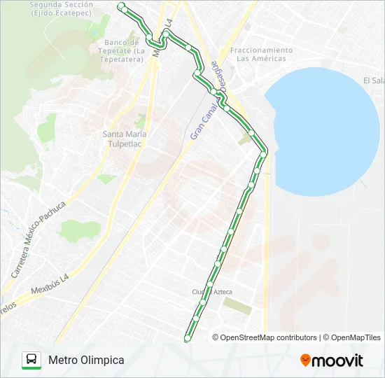 METRO OLIMPICA - SAN CRISTÓBAL Bus Line Map