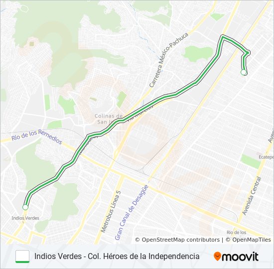 Ruta Indios Verdes Col Héroes De La Independencia: Horarios, Paradas Y ...