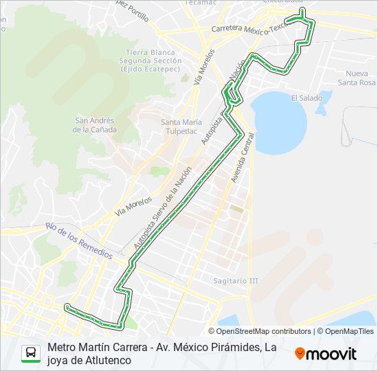 Ruta metro martín carrera av méxico pirámides la joya de atlutenco: horarios,  paradas y mapas - Metro Martín Carrera (Actualizado)