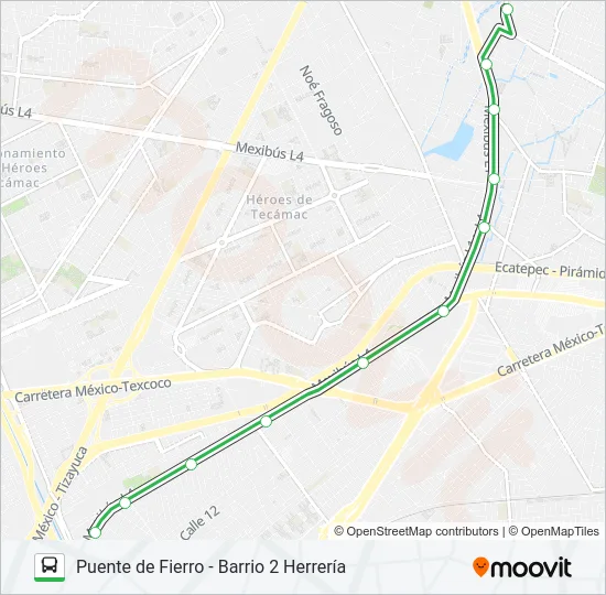 PUENTE DE FIERRO - BARRIO 2 HERRERÍA Bus Line Map