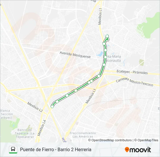 PUENTE DE FIERRO - BARRIO 2 HERRERÍA Bus Line Map