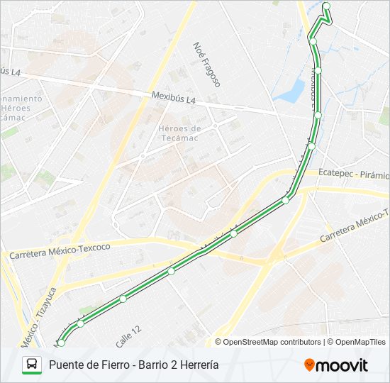 PUENTE DE FIERRO - BARRIO 2 HERRERÍA bus Line Map