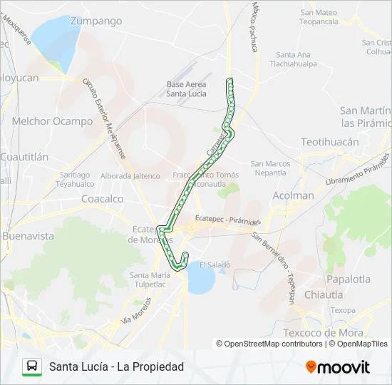 SANTA LUCÍA - LA PROPIEDAD Bus Line Map