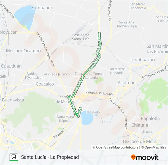 SANTA LUCÍA - LA PROPIEDAD Bus Line Map