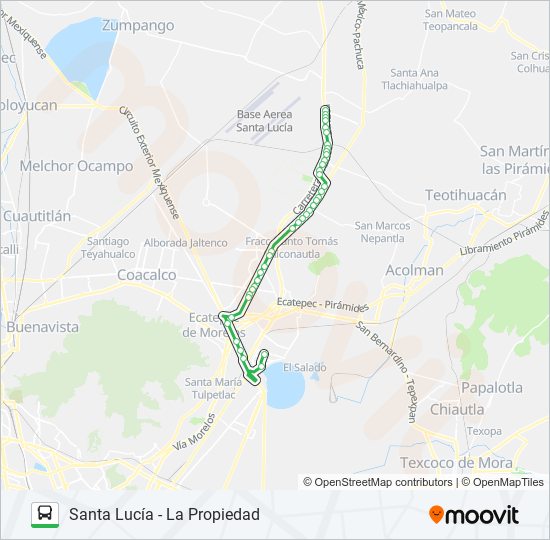 SANTA LUCÍA - LA PROPIEDAD bus Line Map
