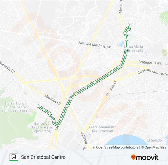 Mapa de SAN CRISTÓBAL CENTRO - BARRIO 2 HERRERÍA de autobús