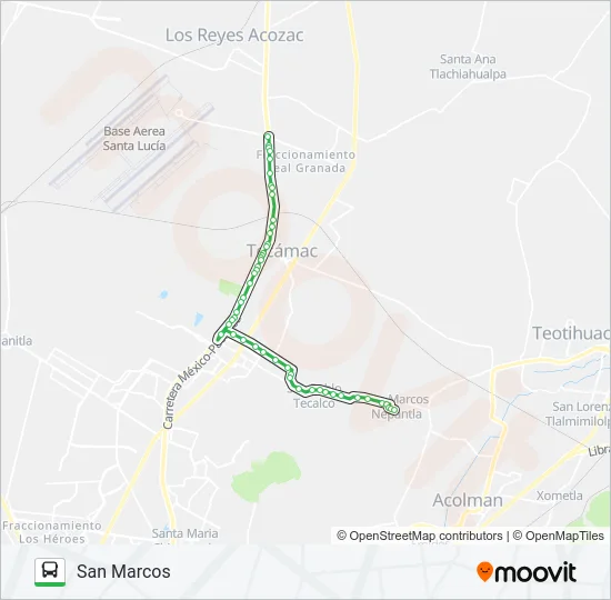 SAN MARCOS - SANTA LUCIA Bus Line Map