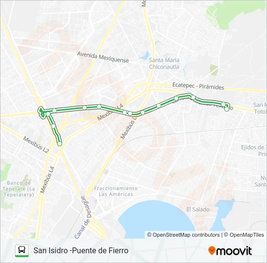 SAN ISIDRO -PUENTE DE FIERRO Bus Line Map