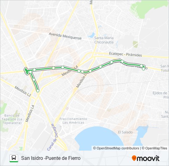 SAN ISIDRO -PUENTE DE FIERRO bus Line Map