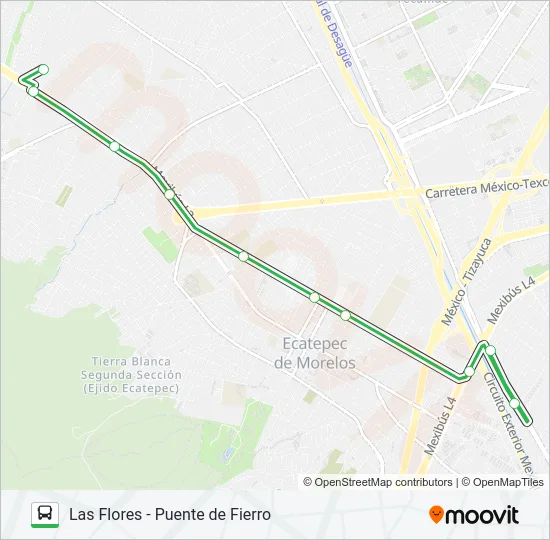 LAS FLORES - PUENTE DE FIERRO Bus Line Map
