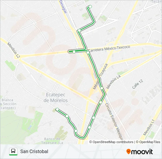 BOSQUES CETROS - SAN CRISTOBAL Bus Line Map
