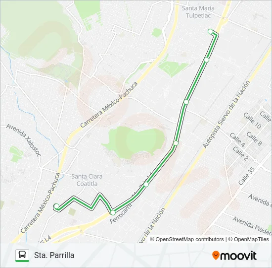 STA. PARRILLA - LA COSTEÑA Bus Line Map