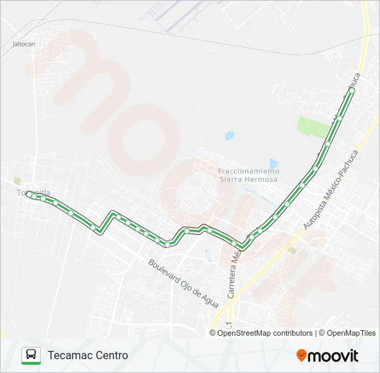 TONANITLA - TECAMAC CENTRO Bus Line Map