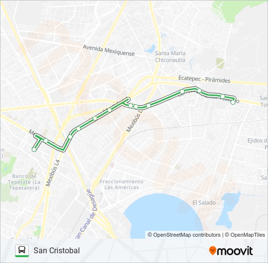 Mapa de SAN CRISTOBAL - TERMOELÉCTRICA de autobús