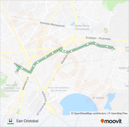 SAN CRISTOBAL - TERMOELÉCTRICA bus Line Map
