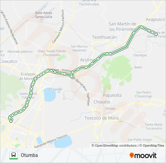 OTUMBA - ALTAVILLA Bus Line Map