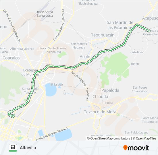 OTUMBA - ALTAVILLA bus Line Map