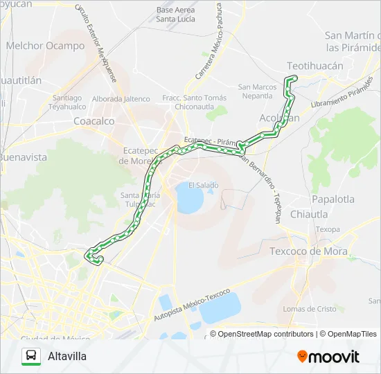 SAN JUAN - ALTAVILLA Bus Line Map