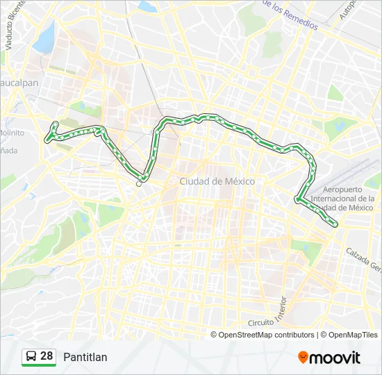 28 Bus Line Map