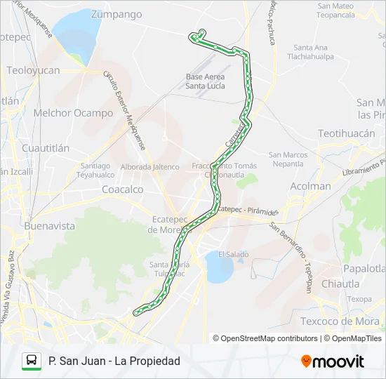 P. SAN JUAN - LA PROPIEDAD Bus Line Map
