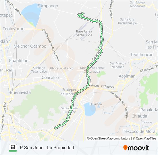 P. SAN JUAN - LA PROPIEDAD bus Line Map