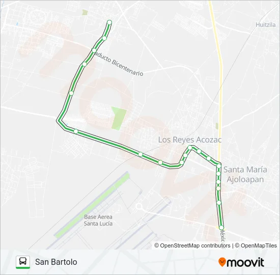 BASE AÉREA SANTA LUCIA - SAN BARTOLO Bus Line Map