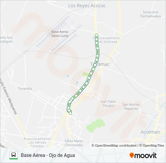 BASE AÉREA - OJO DE AGUA Bus Line Map