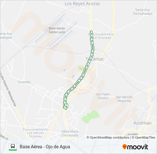 Mapa de BASE AÉREA - OJO DE AGUA de autobús