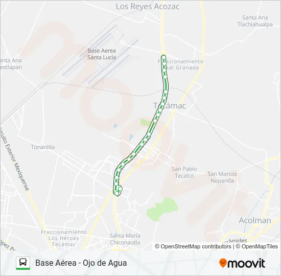 BASE AÉREA - OJO DE AGUA Bus Line Map