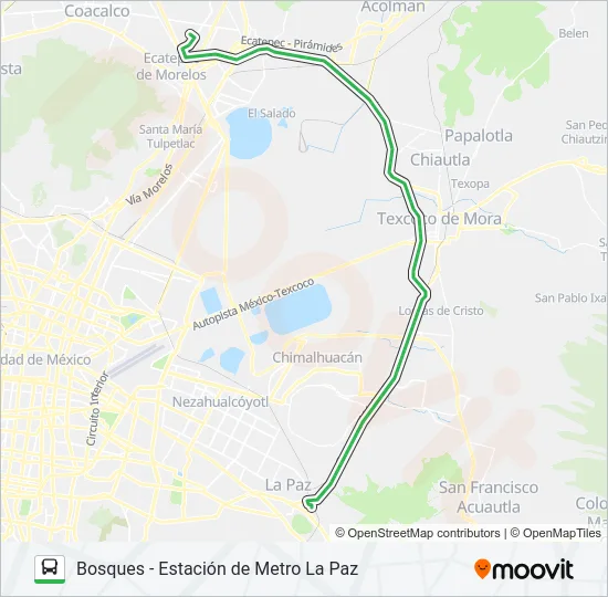 BOSQUES - ESTACIÓN DE METRO LA PAZ Bus Line Map