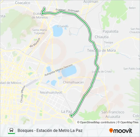 BOSQUES - ESTACIÓN DE METRO LA PAZ Bus Line Map