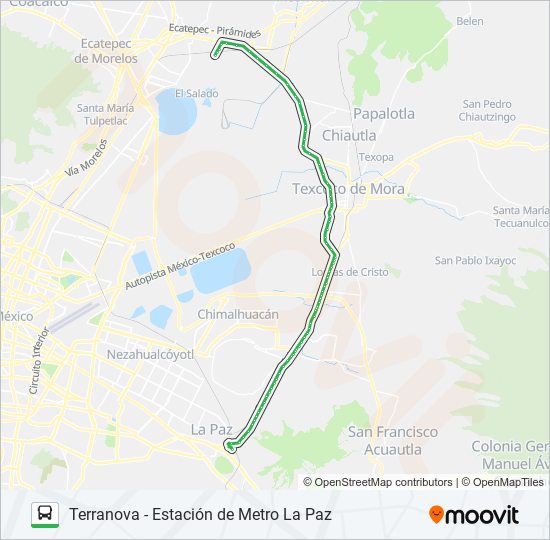 TERRANOVA - ESTACIÓN DE METRO LA PAZ bus Line Map