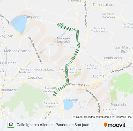 Mapa de CALLE IGNACIO ALLENDE - PASEOS DE SAN JUAN de autobús