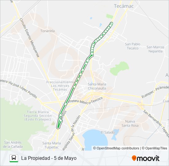 LA PROPIEDAD - 5 DE MAYO bus Line Map