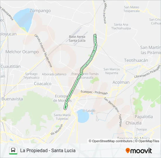 LA PROPIEDAD - SANTA LUCIA Bus Line Map