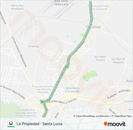 LA PROPIEDAD - SANTA LUCIA Bus Line Map