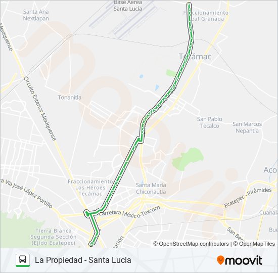 LA PROPIEDAD - SANTA LUCIA bus Line Map