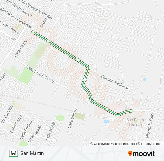SAN PABLO - SAN MARTÍN Bus Line Map